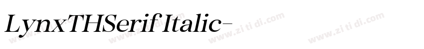 LynxTHSerif Italic字体转换